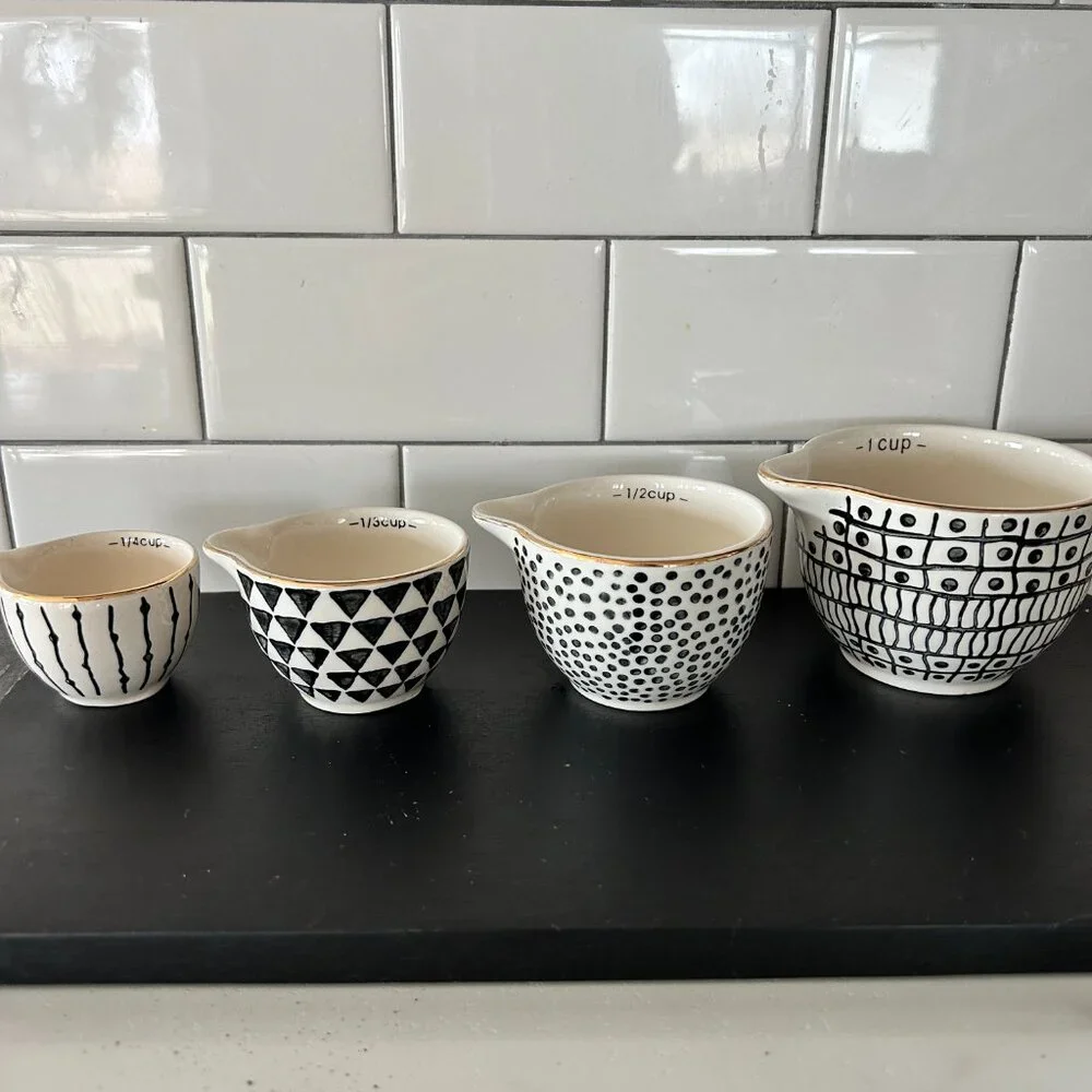 Ceramic Nesting Measuring Cups Set of 4